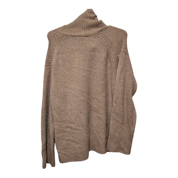 J crew sweater womens size small brown tan wool alpaca blend turtleneck soft - Picture 2 of 7